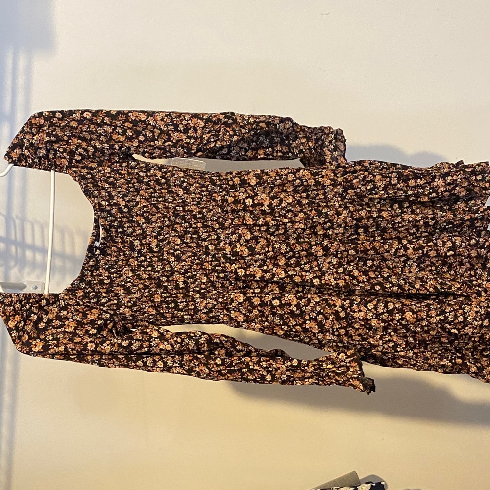 Altar'd State Black and Brown Floral Dress
